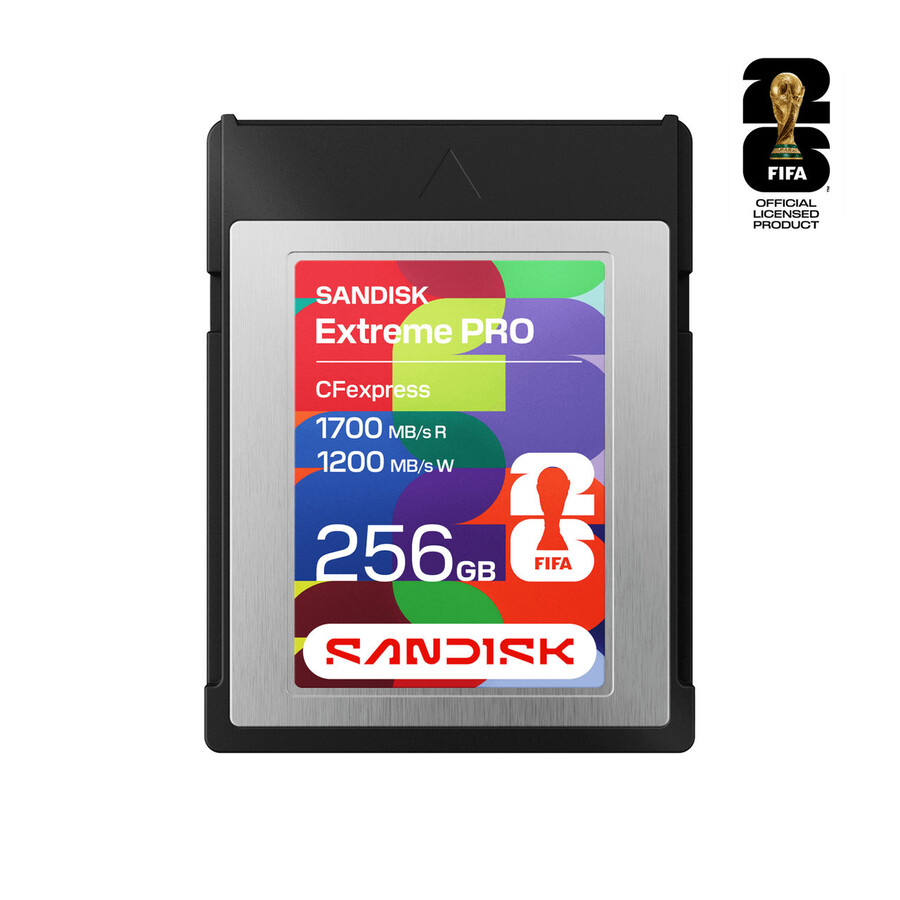 256 gb sandisk cfexpress typ b-kort fifa world cup 2026 edition sandisk