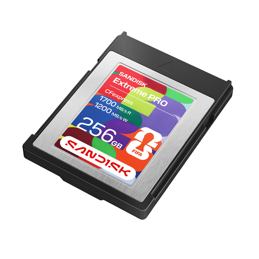 256 gb sandisk cfexpress typ b-kort fifa world cup 2026 edition sandisk