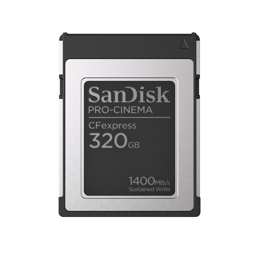 320 gb sandisk pro-cinema cfexpress typ b-minneskort sandisk