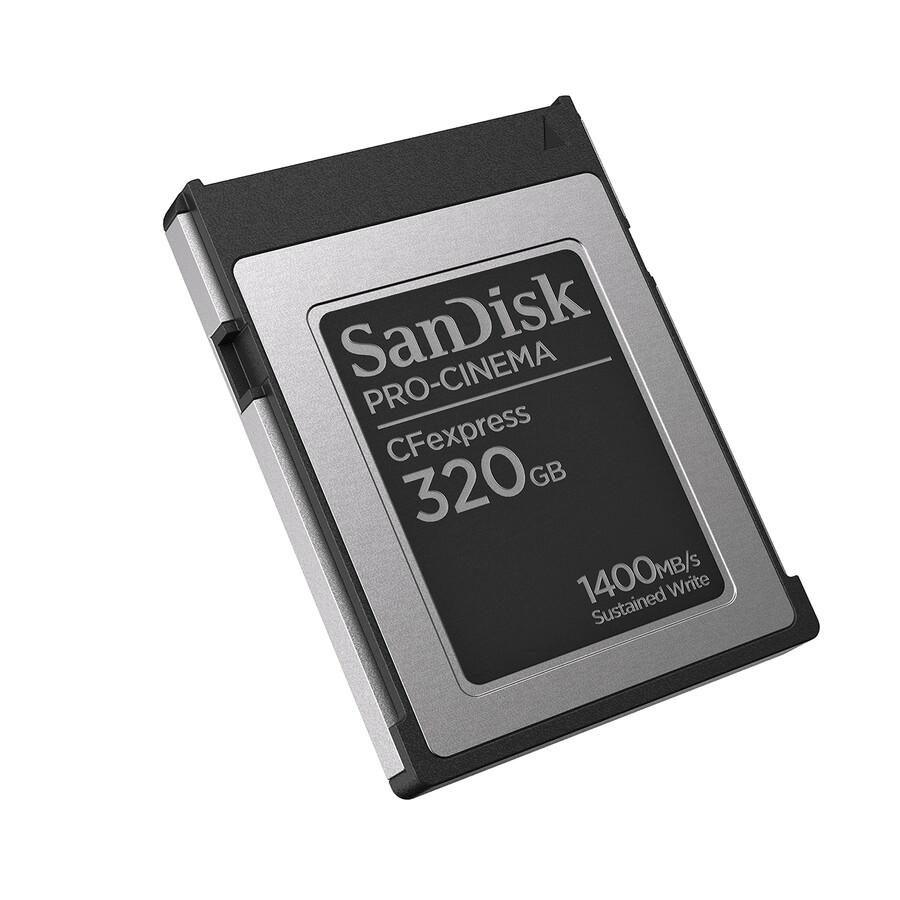 320 gb sandisk pro-cinema cfexpress typ b-minneskort sandisk