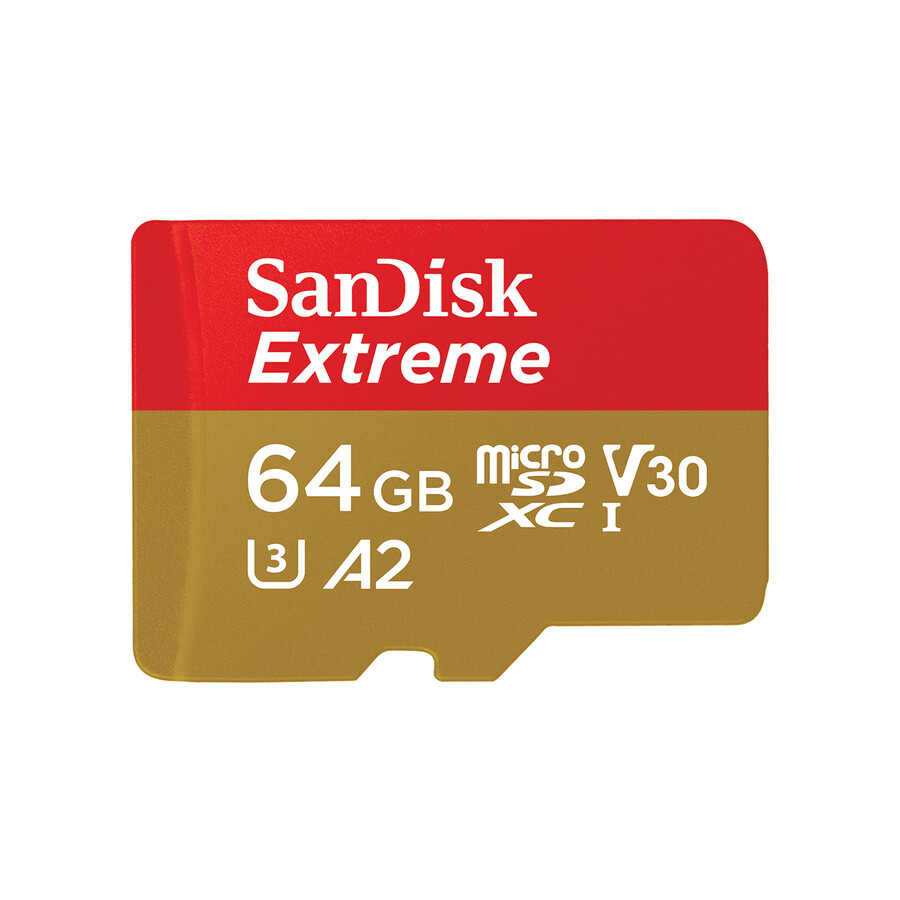 64 gb sandisk extreme microsd-kort för mobilspel sandisk