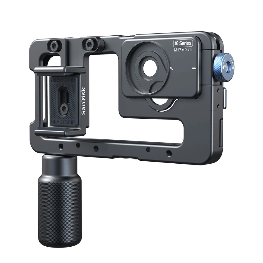 beastgrip x sandisk beastcage iphone 16 pro och pro max creator kit sandisk