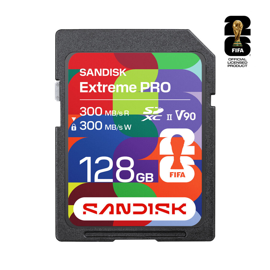 128 gb sdxc sandisk sd uhs-ii-kort fifa world cup 2026 edition sandisk