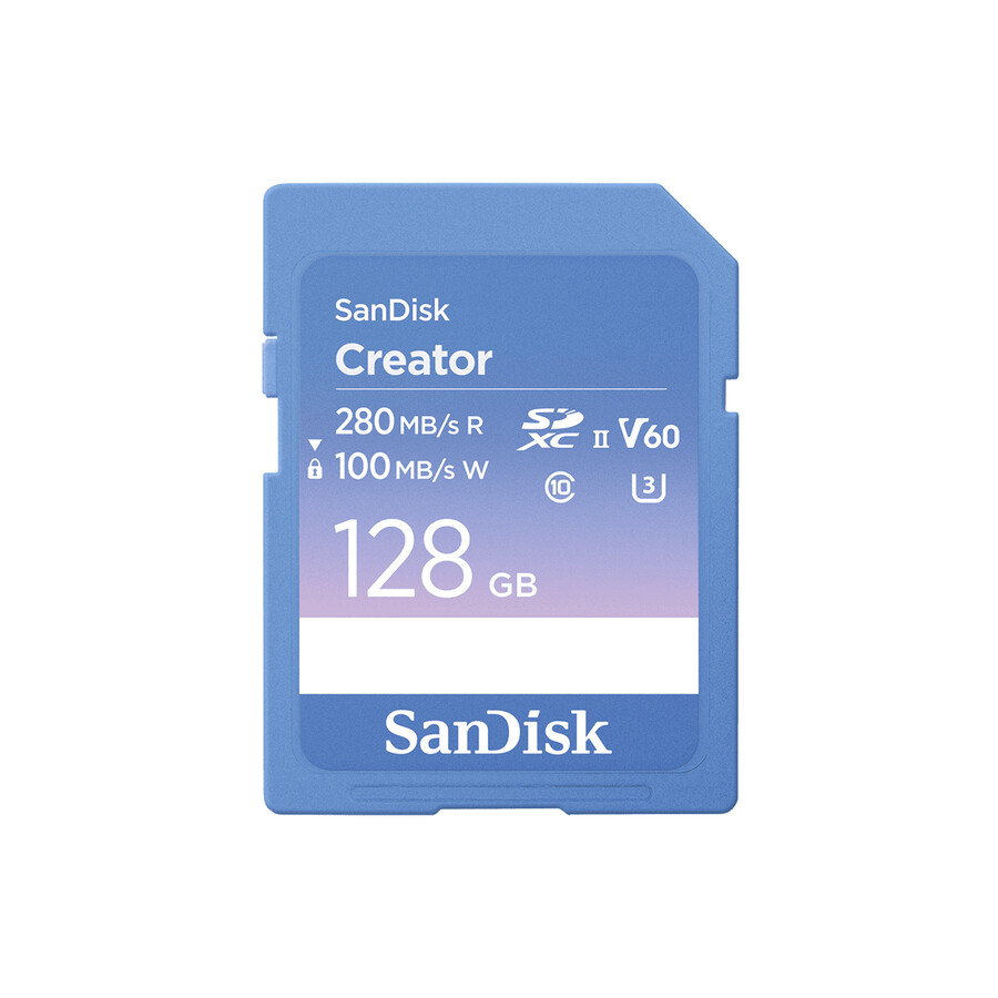 128 gb sandisk creator sd uhs-ii-kort sandisk