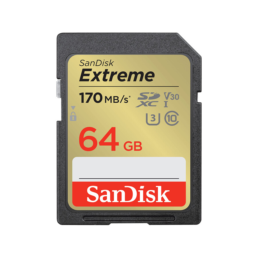 64 gb sandisk extreme sd uhs-i-kort sandisk